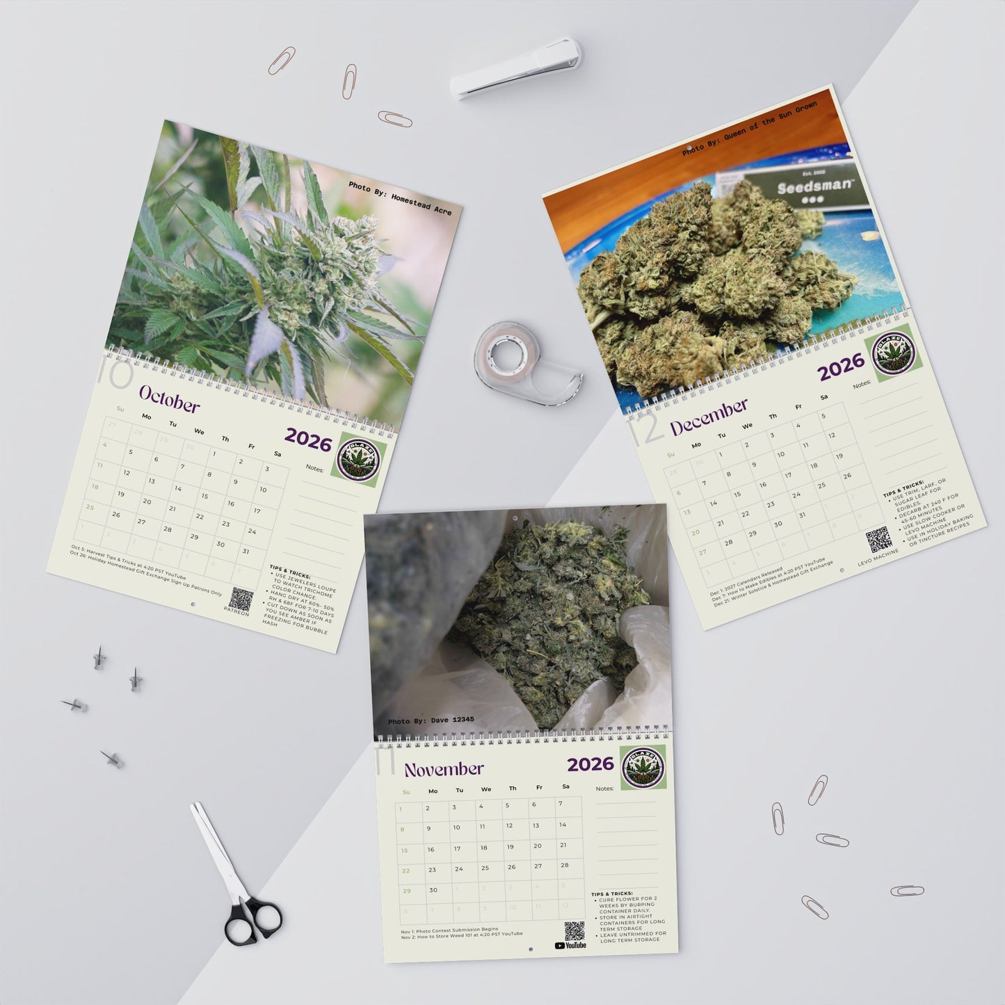 Botanical Latitude & Zone Evaluation Wall Calendar — Citizen Science Growing Tips & Participant Photos